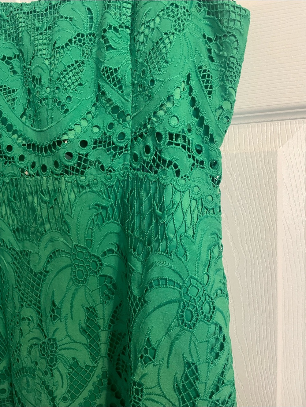 Lilly Pulitzer Kelly Green Dress NWT 16 Lace Cut Out - Picture 3 of 8